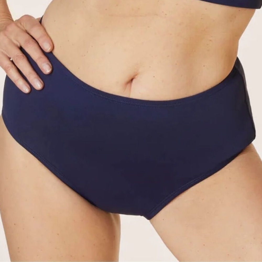 NWT Andie Swim Navy High Waist Bikini Bottom